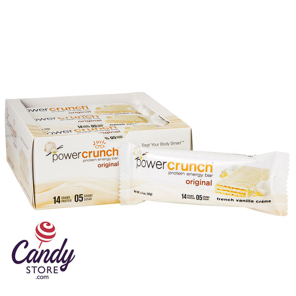 Power Crunch Original French Vanilla Creme 1.4oz Bar - 12ct CandyStore.com