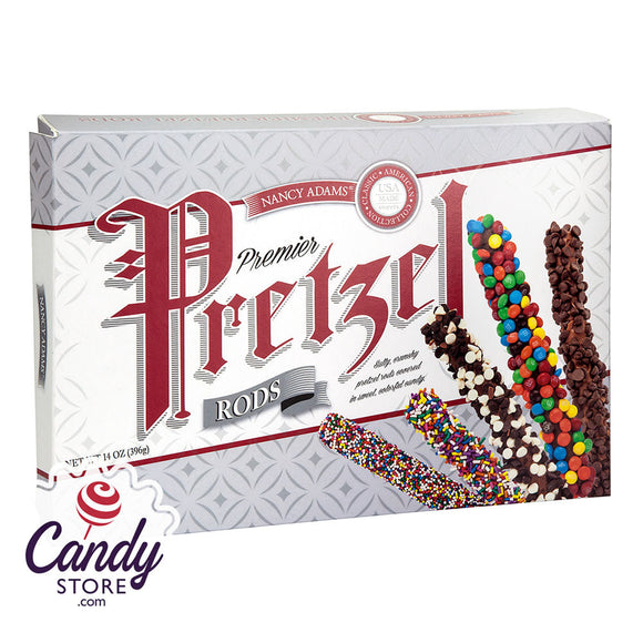 Premier Pretzel Rods 14oz Box Nancy Adams - 12ct CandyStore.com