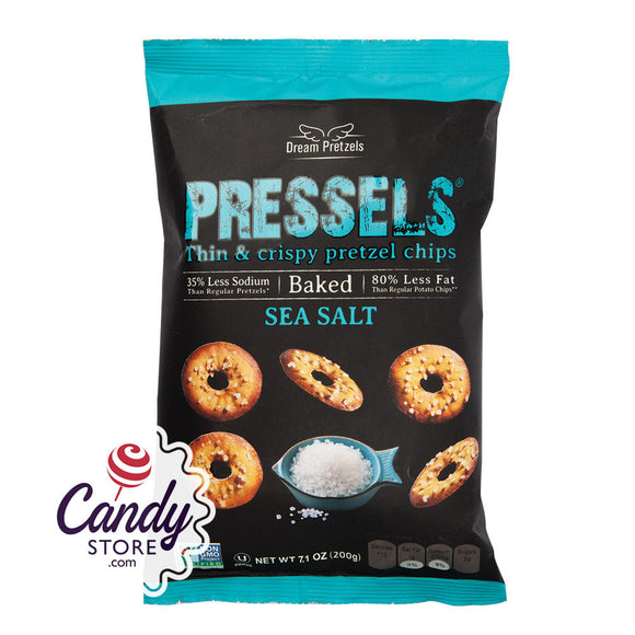 Pressels Pretzel Chips Sea Salt 7.1oz Pouch - 12ct CandyStore.com