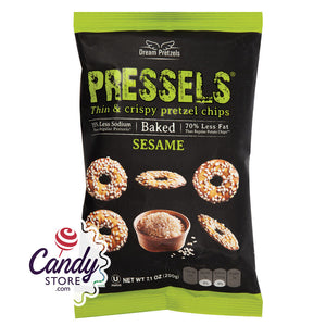 Pressels Pretzel Chips Sesame 7.1oz Bags - 12ct CandyStore.com