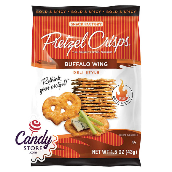 Pretzel Crisps Buffalo Wing 1.5oz Bags 24ct