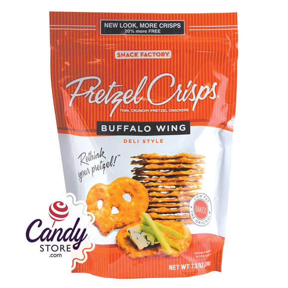 Pretzel Crisps Buffalo Wing 7.2oz Bags - 12ct CandyStore.com