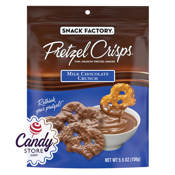 Pretzel Crisps Milk Chocolate Crunch 5.5oz Peg Bags - 12ct CandyStore.com