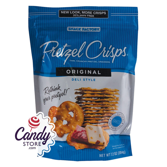 Pretzel Crisps Original 7.2oz Bags - 12ct CandyStore.com