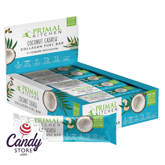 Primal Kitchen Coconut Cashew Collagen Fuel Bar 1.7oz - 12ct CandyStore.com