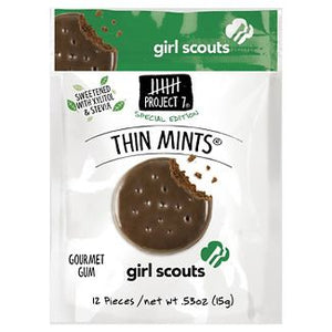Project 7 Girl Scouts Thin Mint Gum Pouch - 12ct CandyStore.com