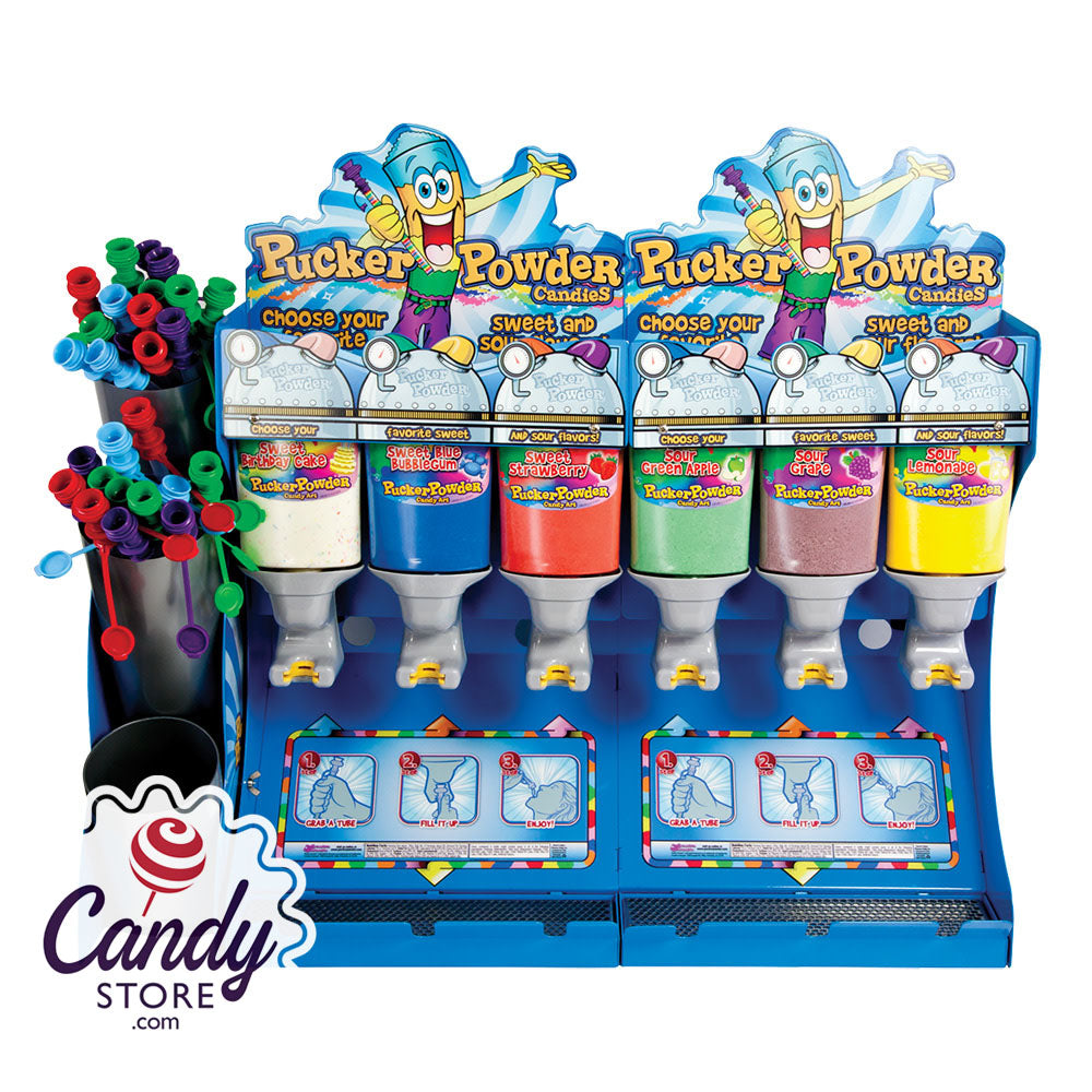 Pucker Powder 6 Flavor Dispensing Unit 1ct - CandyStore.com