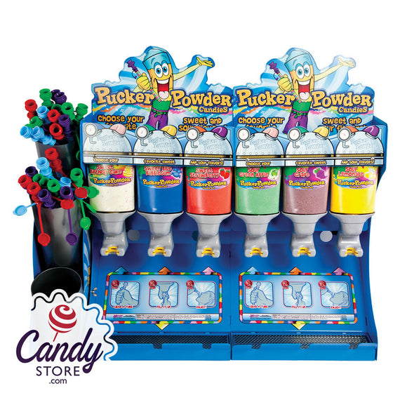 Pucker Powder 6 Flavor Dispensing Unit - 1ct CandyStore.com