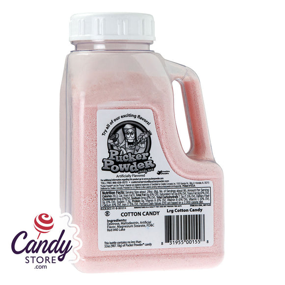 Pucker Powder Sweet Pink Cotton Candy 32oz Bottle - 1ct CandyStore.com