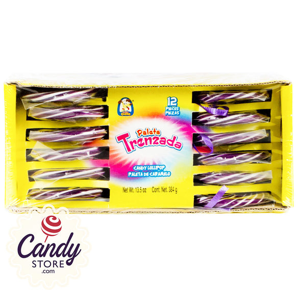 Purple Swirl Pops Paleta Trenzada - 12ct CandyStore.com