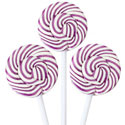 Purple & White Squiggly Pops Lollipops - 48ct CandyStore.com