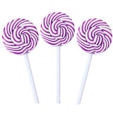 Purple & White Squiggly Pops Lollipops - 48ct CandyStore.com