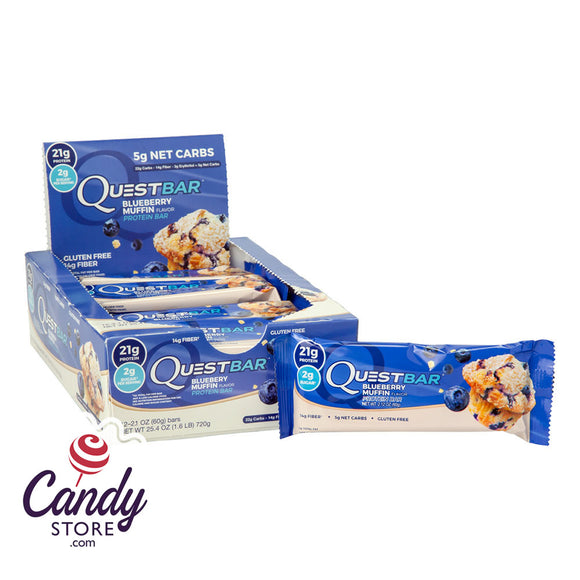 Quest Bars Blueberry Muffin Protein 2.1oz - 12ct CandyStore.com