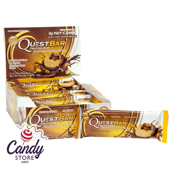 Quest Bars Chocolate Peanut Butter Protein 2.1oz - 12ct CandyStore.com