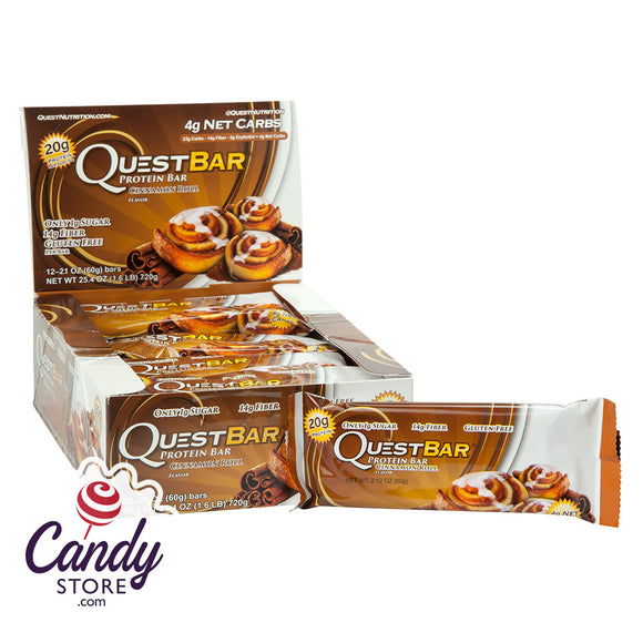Quest Bars Cinnamon Protein 2.1oz - 12ct CandyStore.com