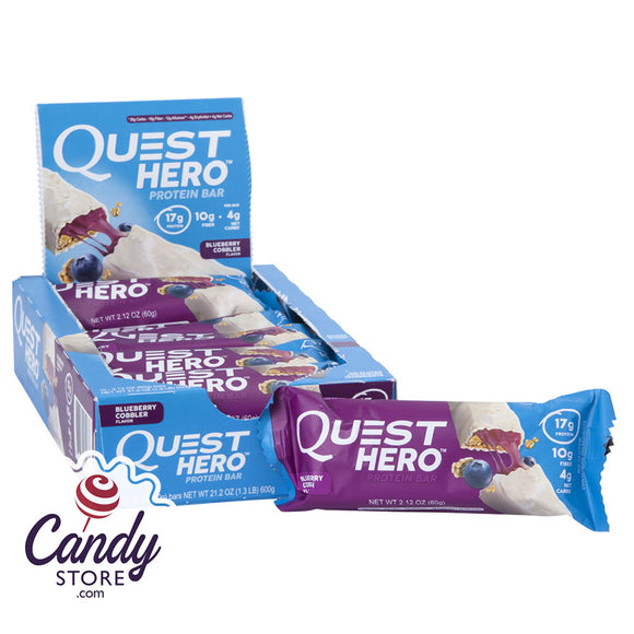 Quest Bars Hero Blueberry Cobbler 2.12oz - 10ct CandyStore.com