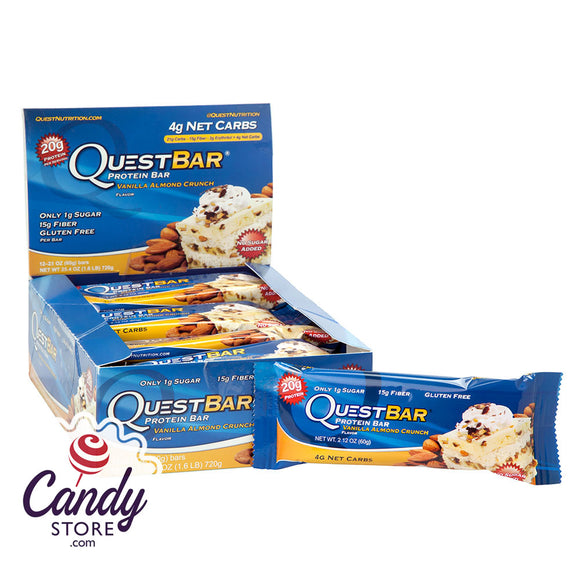 Quest Bars Vanilla Almond Protein 2.1oz - 12ct CandyStore.com