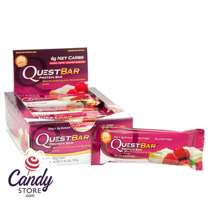 Quest Bars White Chocolate Raspberry Protein 2.1oz - 12ct CandyStore.com