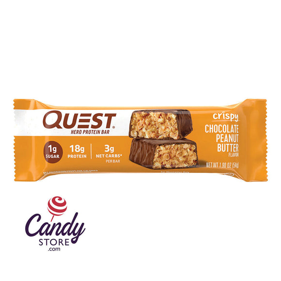 Quest Hero Chocolate Peanut Butter 1.90oz Bar - 144ct CandyStore.com