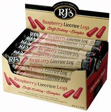 RJ's Soft Eating Raspberry Licorice Logs - 25ct CandyStore.com