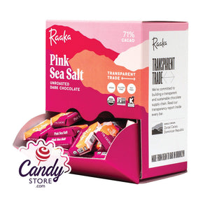 Raaka Mini Bars 71% Dark Chocolate With Pink Sea Salt 0.28oz - 1000ct CandyStore.com