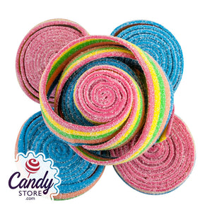 Rainbow Sour Rolled Belts - 6.6lb CandyStore.com