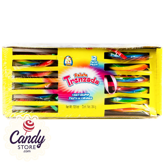 Rainbow Swirl Pops Paleta Trenzada - 12ct CandyStore.com