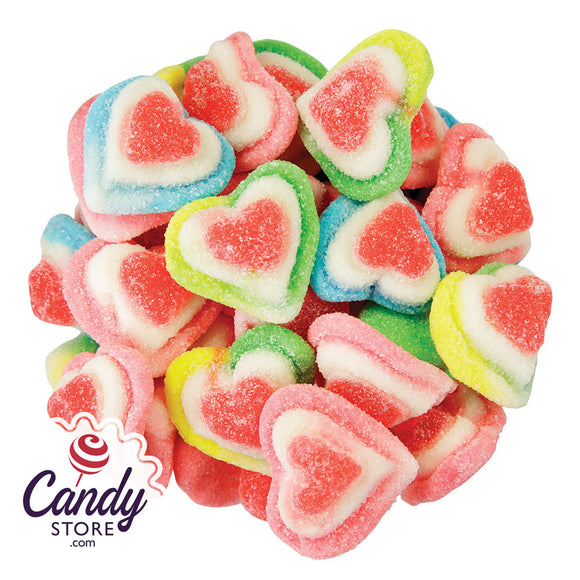 Rainbow Triple Layer Hearts - 6.6lb CandyStore.com