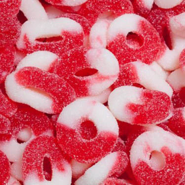Red Cherry Gummy Rings Candy - 4.5lb CandyStore.com