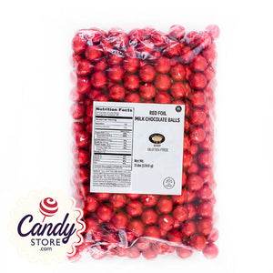 Red Foil Chocolate Balls - 2lb Bulk CandyStore.com