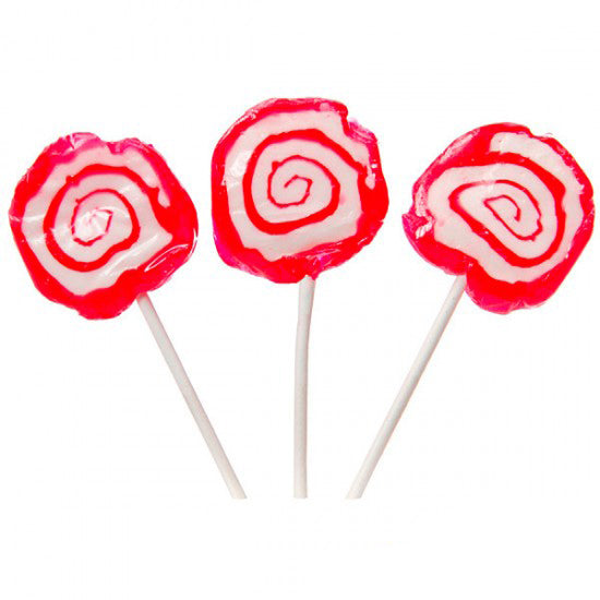 Red & White Hypno Pops Lollipops - 100ct CandyStore.com