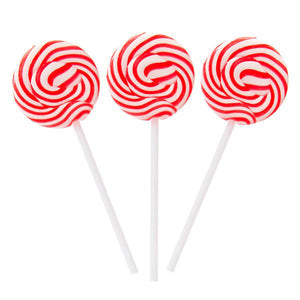 Red & White Squiggly Pops Lollipops - 48ct CandyStore.com