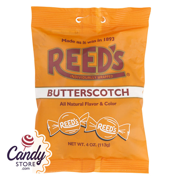 Reed's Butterscotch 4oz Peg Bag - 12ct CandyStore.com