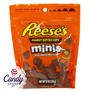 Reese's Peanut Butter Mini Cups 7.6oz Pouch - 12ct CandyStore.com