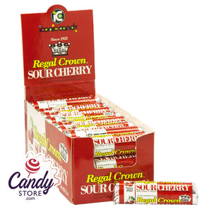 Regal Crown Sour Cherry Hard Candy Rolls - 24ct CandyStore.com