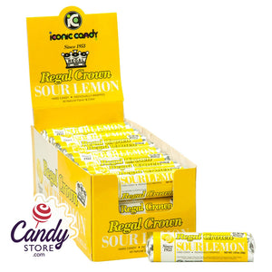 Regal Crown Sour Lemon Hard Candy Rolls - 24ct CandyStore.com