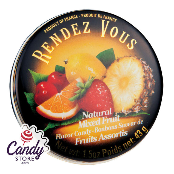 Rendez Vous Mixed Fruit 1.5oz Tin - 12ct CandyStore.com