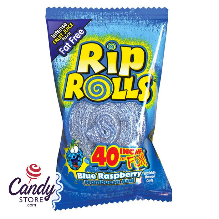 Rip Rolls Blue Raspberry - 24ct | CandyStore.com