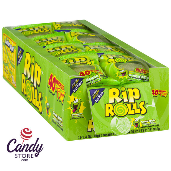 Rip Rolls Green Apple - 24ct CandyStore.com