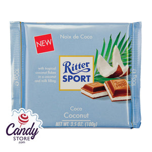 Ritter Sport Coconut 3.5oz Bar - 12ct CandyStore.com