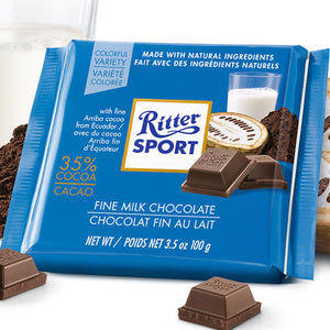 Ritter Sport Extra Fine Milk Chocolate 35% - 12ct CandyStore.com