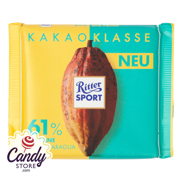 Ritter Sport Kakao Klasse 61% Fine Chocolate From Nicaragua 3.5oz - 12ct CandyStore.com