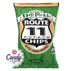Route 11 Dill Pickle Chips 2oz Bags - 30ct CandyStore.com