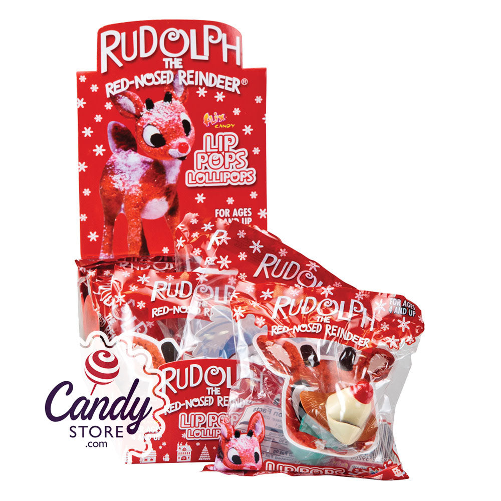 Rudolph Lip Pops Lollipops 24ct - CandyStore.com