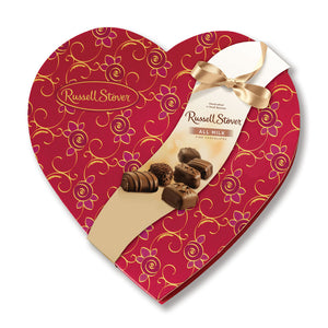 Russell Stover Milk Chocolate Valentines Heart 14oz - 12ct CandyStore.com