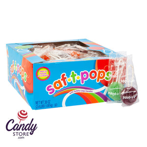 Saf-T-Pops Lollipops Box - 100ct CandyStore.com