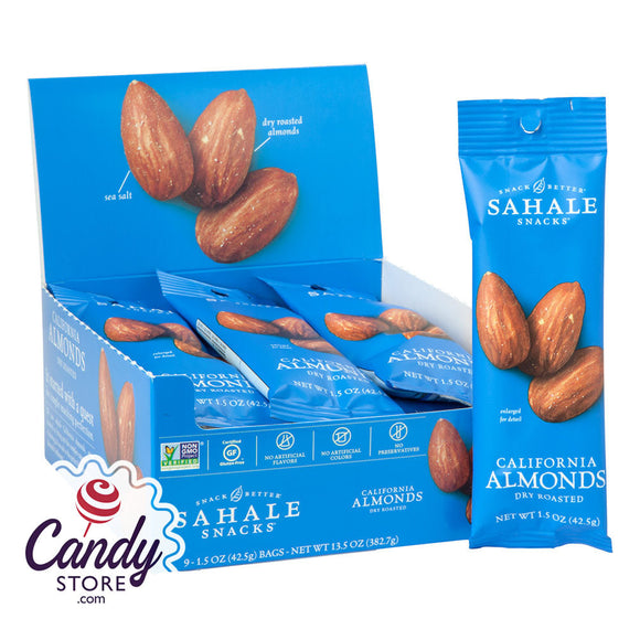 Sahale Dry Roasted California Almonds 1.5oz Bag - 9ct CandyStore.com