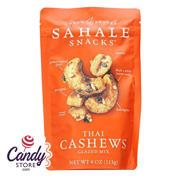 Sahale Glazed Thai Cashews 4oz Pouch - 6ct CandyStore.com