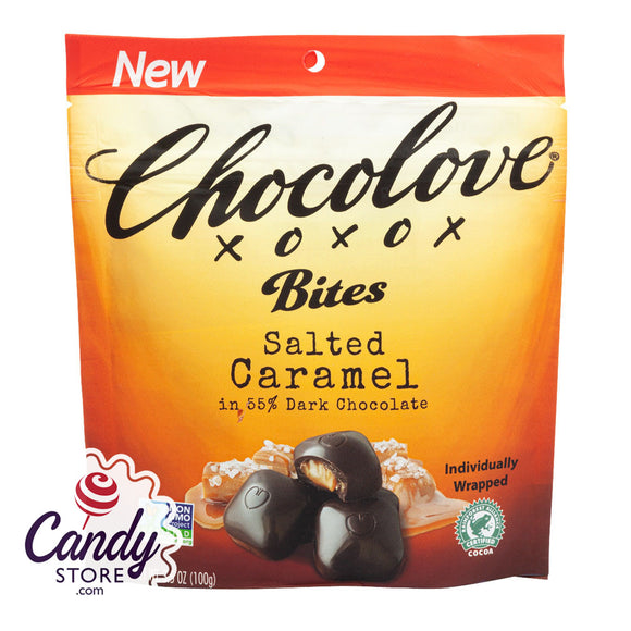 Salted Caramel Bites In Dark Chocolate Chocolove 3.5oz Pouch - 8ct CandyStore.com