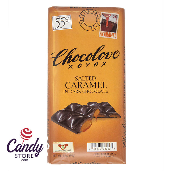 Salted Caramel In Dark Chocolate Chocolove 3.2oz Bar - 10ct CandyStore.com